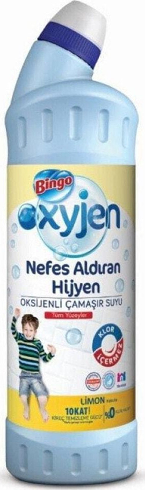 4'Lü Çamaşır Suyu Oxygen 750Ml. Limon Kokulu