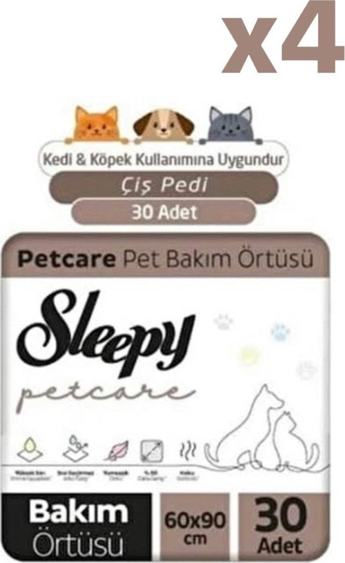 Sleepy Çiş Pedi Petcare Kedi Ve Köpek Kullanımına Uygun 120 Adet