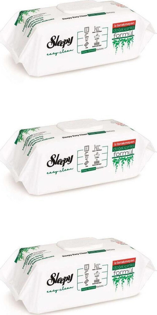 Easy Clean Sirke Karbonat Beyaz Sabun Katkılı Yüzey Temizlik Islak Havlusu - 100'Lü 3 Paket