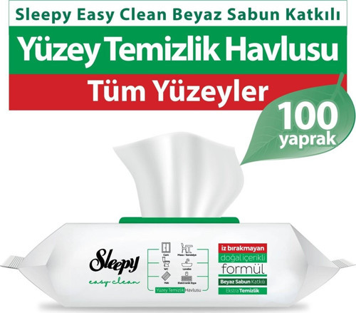 Easy Clean Yüzey Temizlik Havlusu Beyaz Sabun Katkılı 3'Lü (3 Adet)