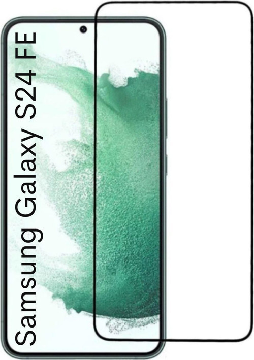 Samsung Galaxy S24 FE Uyumlu Tam Kaplayan Premium Ekran Koruyucu Cam Anti-Static Özellikli Siyah Çerçeveli