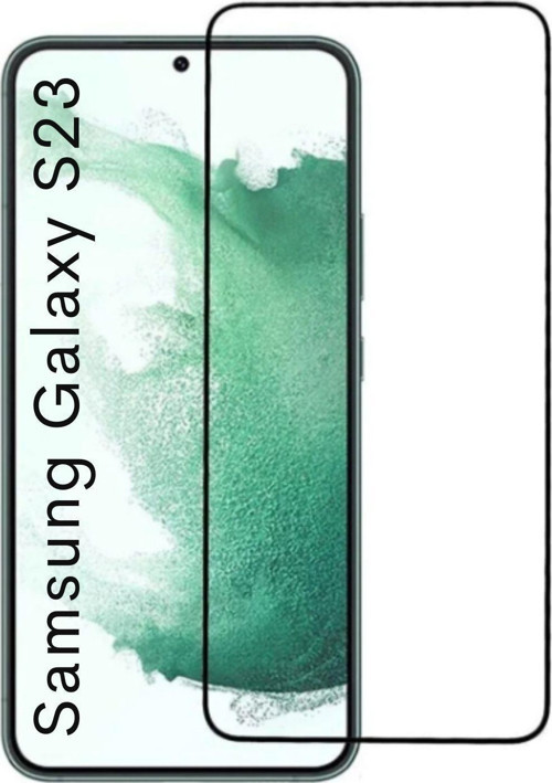 Samsung Galaxy S23 Uyumlu Tam Kaplayan Premium Ekran Koruyucu Cam Anti-Static Özellikli Siyah Çerçeveli
