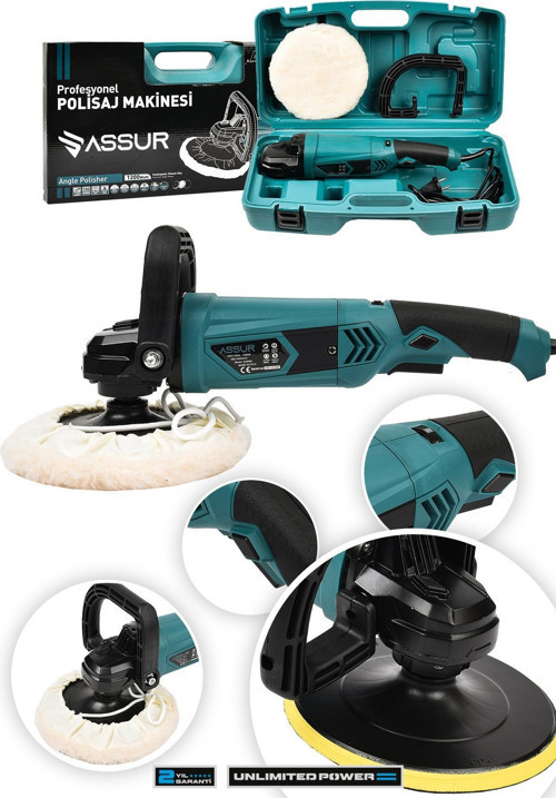 1200W Polisaj Makinesi Devir Ayarlı 180mm Pasta Cila