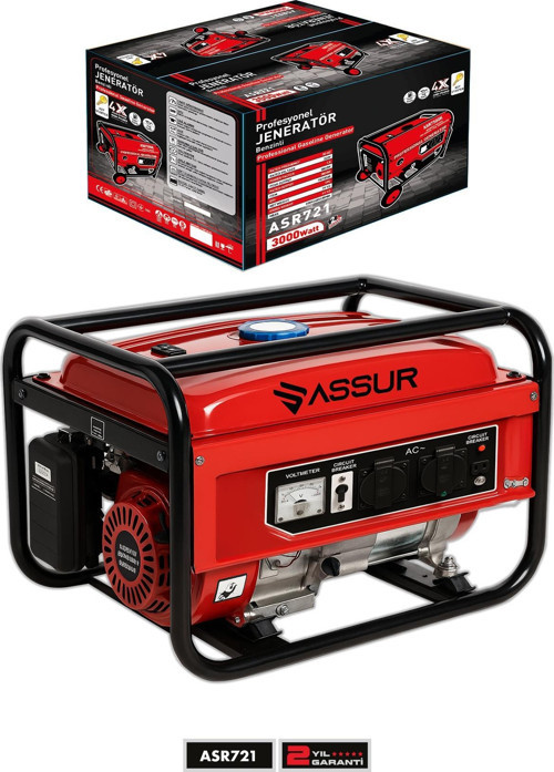 Profesyonel Monofoze 3000W Benzinli Jeneratör