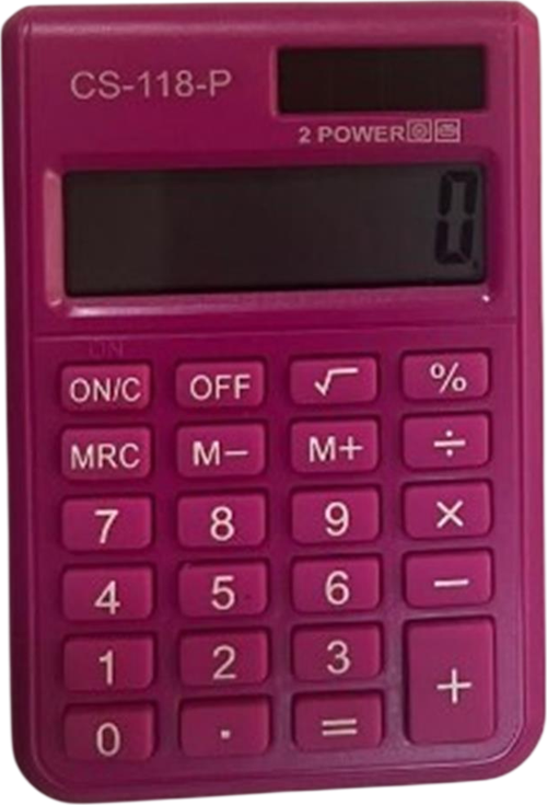 Cs-118-P Pembe 8 Hane Cep Tipi Hesap Makinesi
