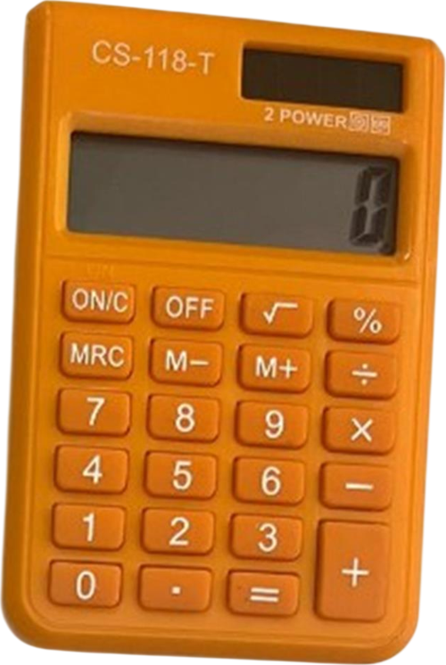 Cs-118-T Turuncu 8 Hane Cep Tipi Hesap Makinesi