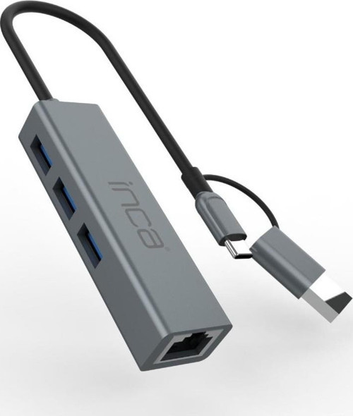 İutp-03Tx Ethernet Usb 3.0+Type-C 3.1 Grişli 000 Mbps 3X3.1Usb Eternet-Çoklayıcı