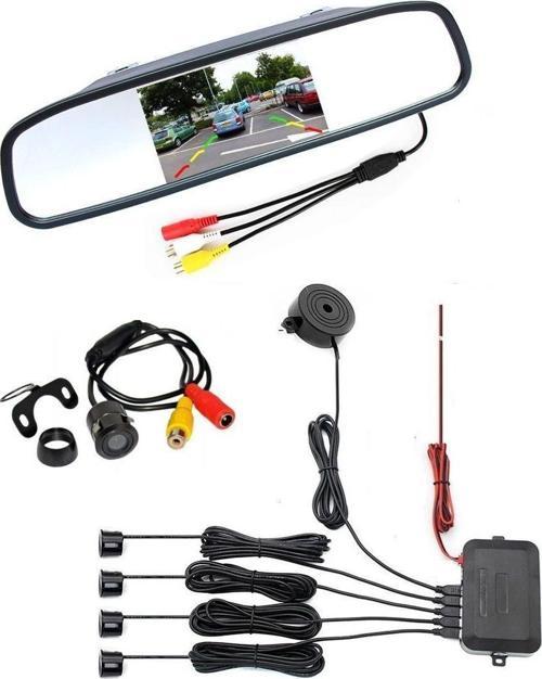 Araç geri park sensörü dikiz aynası kameralı ses ikazlı gri göz aem