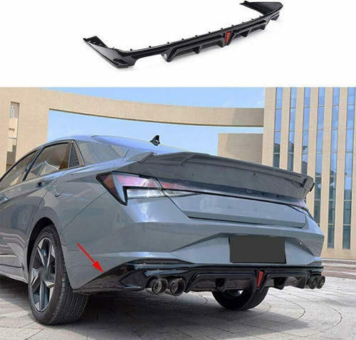 Hyundai elantra arka difüzör çift çıkış egzoz 2021+