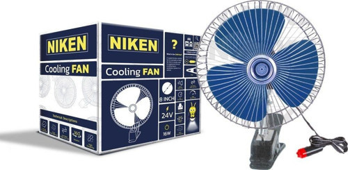 Araç içi vantilatör mavi mandallı 24volt 8 inç NİKEN