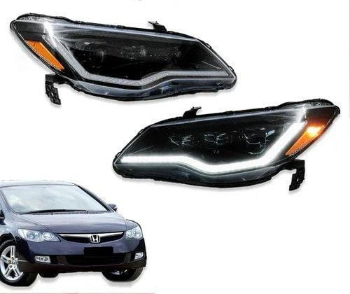 Honda civic fd6 ön far lambası ledli diamond model 3 lens 2006 / 2011