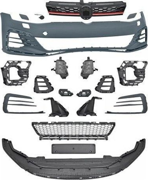 Vw Golf 7 gti ön tampon ve panjur seti komple 7.5 görünüm 2012 / 2017
