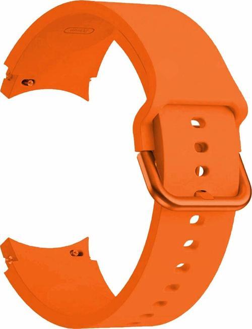 Samsung Galaxy Watch 6 44mm Kordon Solid Silicone Band Turuncu