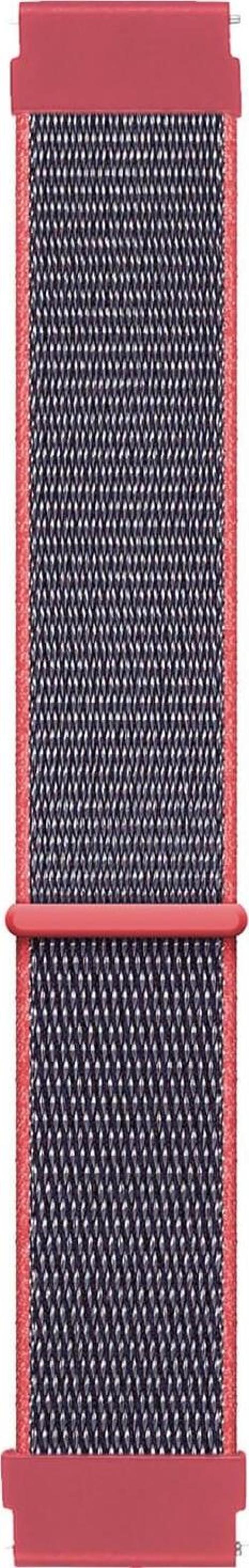 Samsung Galaxy Watch 6 44mm Hasırlı Kordon Woven Sport Loop Koyu Pembe
