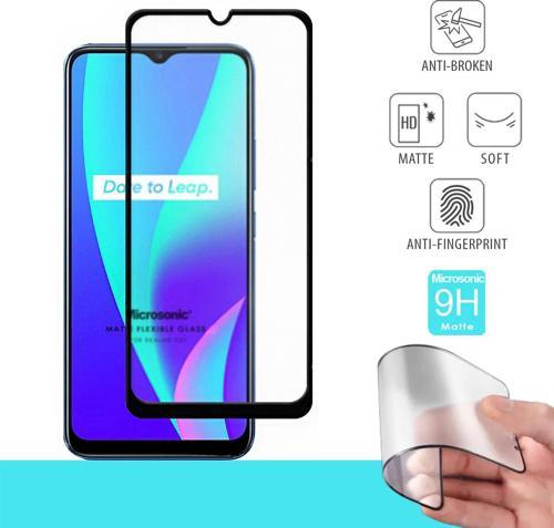 Realme C21 Seramik Matte Flexible Ekran Koruyucu Siyah