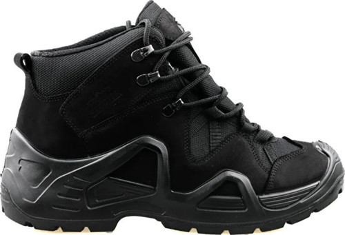 Deri Unisex Siyah Su Geçirmez Askeri Tactical Outdoor Nubuk Bot G1492ns