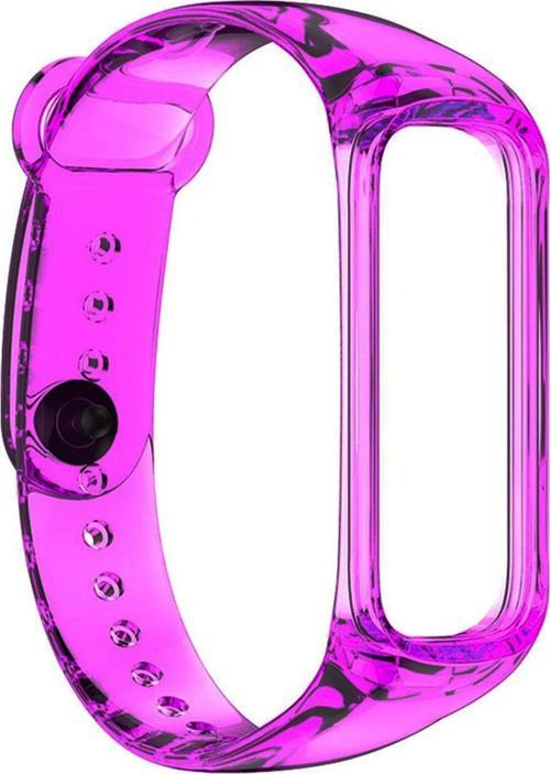 Samsung Galaxy Fit 2 R220 Kordon Transparent Clear Band Pembe