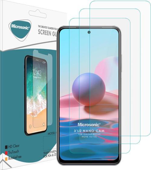 Xiaomi Redmi Note 10 Screen Protector Nano Glass Cam Ekran Koruyucu (3'lü Paket)
