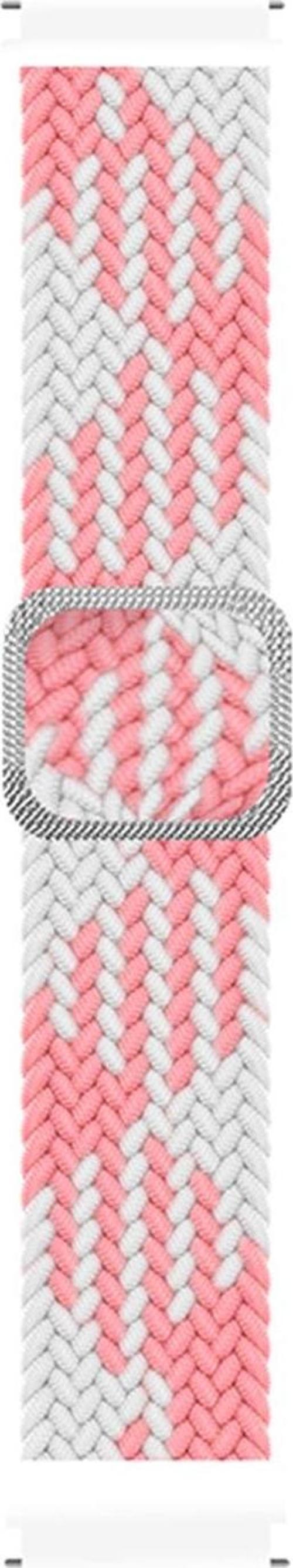 Huawei Watch 3 Kordon Braided Loop Band Pembe Beyaz