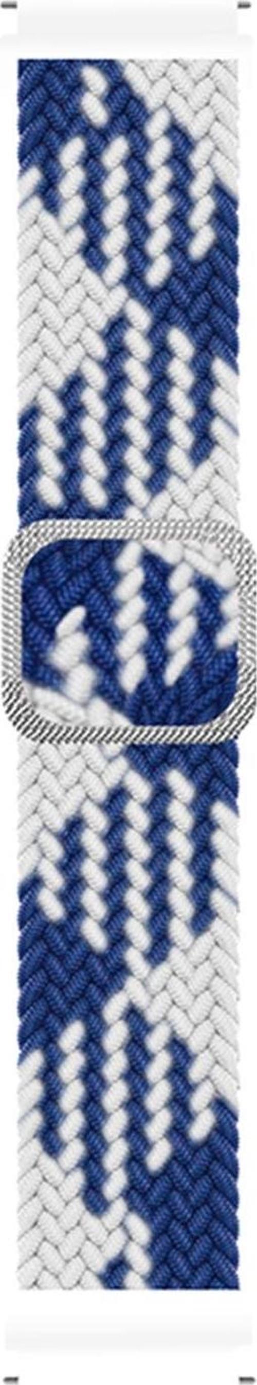 Amazfit GTS 4 Mini Kordon Braided Loop Band Mavi Beyaz