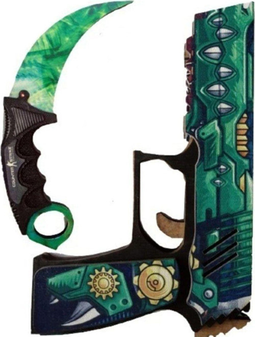 Ahşap Cs-Go See You Later Tabanca Ve Gamma Phase2 Karambite Set Gamer Hediyelik