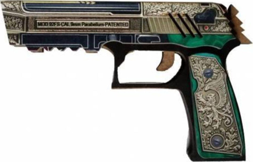 Ahşap Cs-Go See You Later Lastik Atan Tabanca