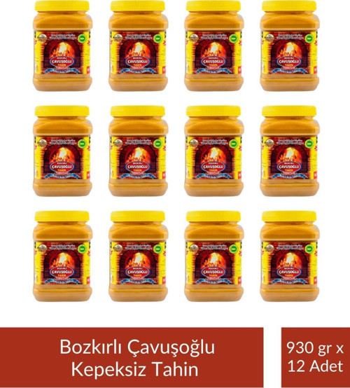 Odun Ateşinde Bozkır Tahini Kepeksiz 930 gr X 12'li Paket