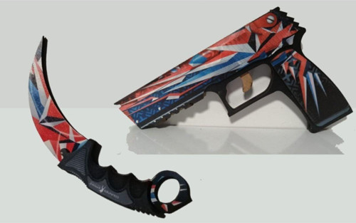 Ahşap Cs-Go Point Disarrey Tabanca Ve Karambite Seti