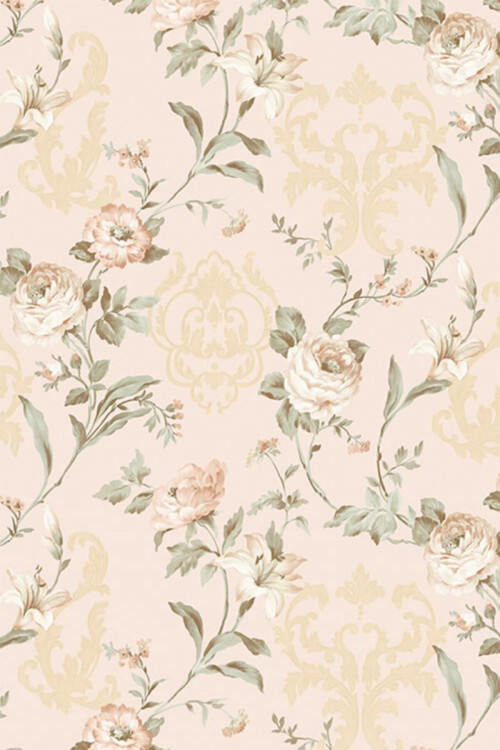 Seven 7803-1 Gül Desenli Krem Duvar Kağıdı 16,50 M²