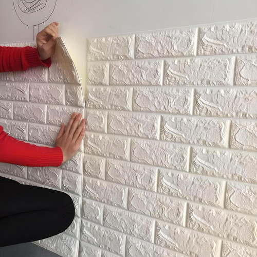 5 Adet Tuğla Desenli Kendinden Yapışkanlı Duvar Paneli
