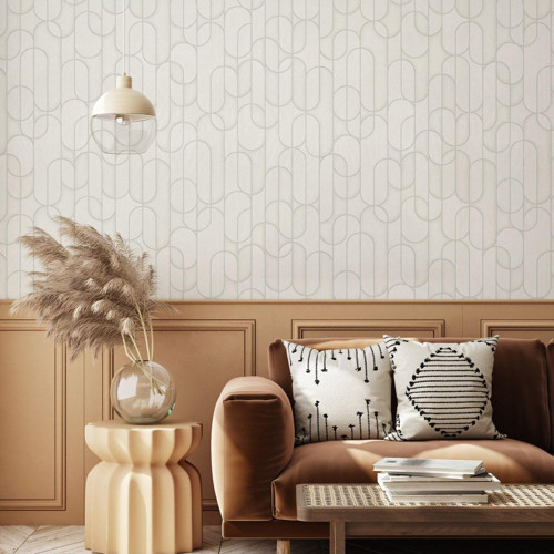 Vera 1514-1 Geometrik Desenli Düz Sade Duvar Kağıdı