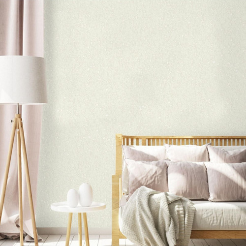 Dante 1410-1 Klasik Düz Desen Duvar Kağıdı (Beyaz)