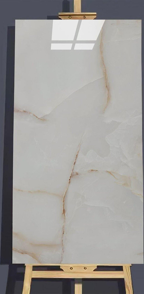 10 Adet 30X60 Cm Sarı Gold Mermer Kendinden Yapışkanlı Duvar Paneli