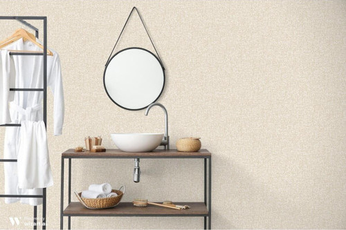 Roka 23109-4 Krem Renkli Dokulu Düz Duvar Kağıdı 16,5 M2