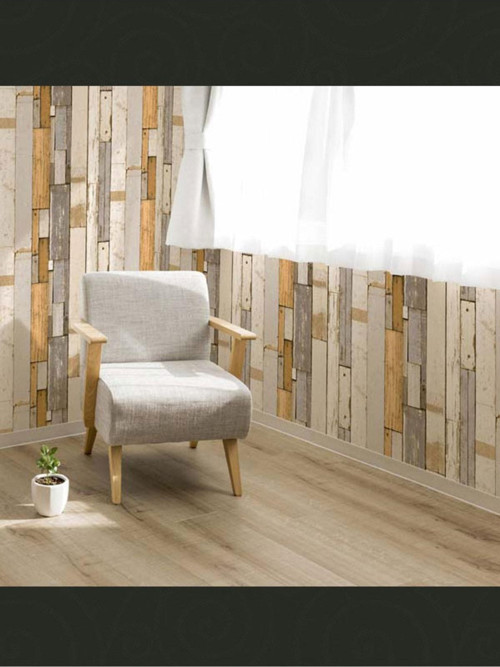 Faux-Semblant L10402 Ahşap Desenli Ithal Duvar Kağıdı
