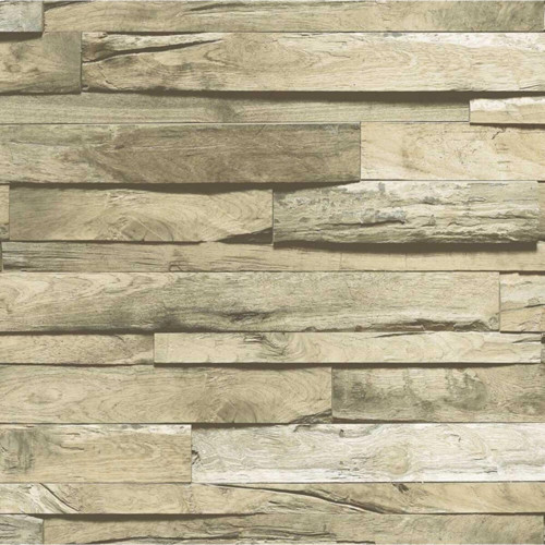 Volumetrıc Wooden Tiles Desenli Duvar Kağıdı 1612-1