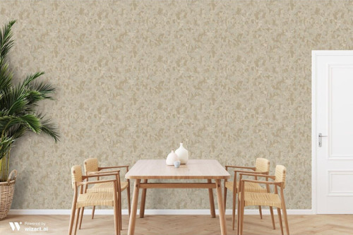 Vera 1504-4 Sıva Desenli/Dokulu Dekoratif Bej Boya Görünümlü 16,5 M2 Duvar Kağıdı