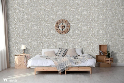 Roka 23103-3 Gümüş Renkli Damarlı Duvar Kağıdı 16,5 M2