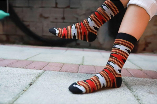 Karadeniz Desenli Renkli Çorap