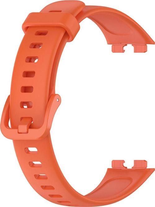Huawei Band 8 Kordon, Silicone Sport Band Turuncu