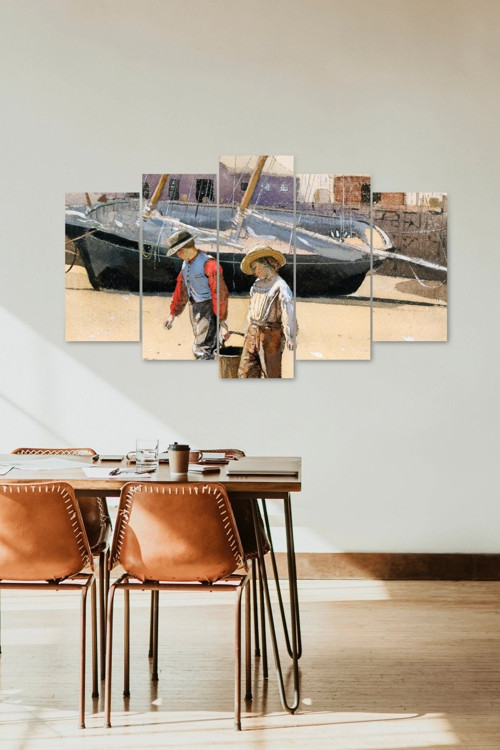 Büro Ev Ofis Dekoru için 60x100CM 5PARÇA Mdf İnsan Temalı Tablo No10