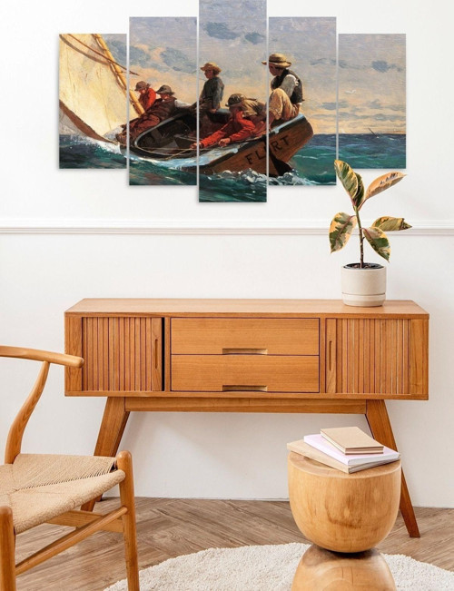 Büro Ev Ofis Dekoru için 60x100CM 5PARÇA Mdf Deniz Tema Tablo No34