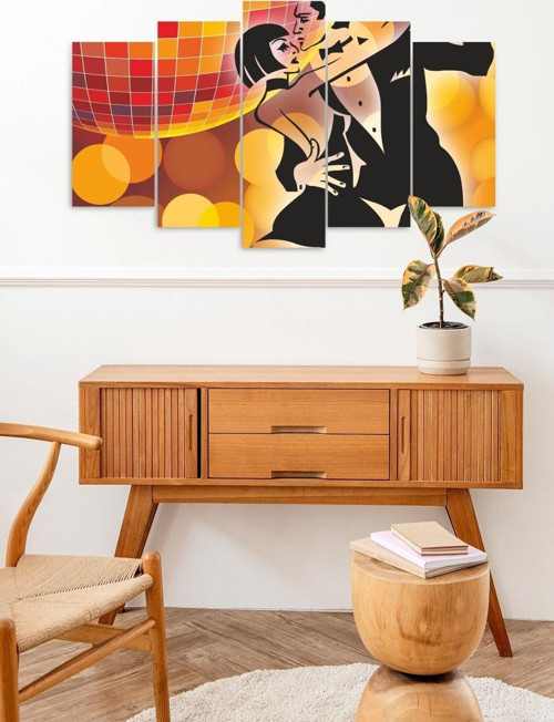 Büro Ev Ofis Dekoru için 60x100CM 5PARÇA Mdf Karma Dansçılar Tema Tablo