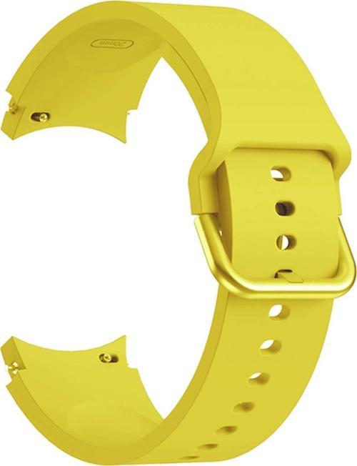 Samsung Galaxy Watch 4 40mm Kordon Solid Silicone Band Sarı