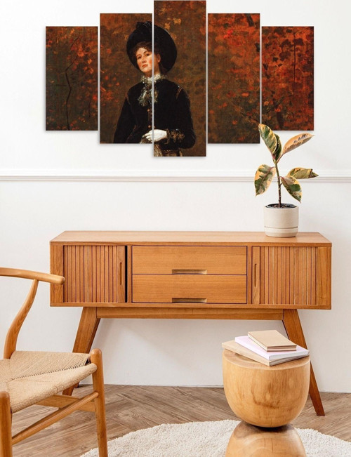 Büro Ev Ofis Dekoru için 60x100CM 5PARÇA Mdf İnsan Temalı Tablo No45
