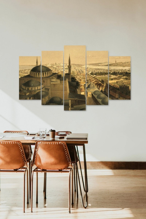 Büro Ev Ofis Dekoru için 60x100CM 5PARÇA Mdf Camii Tema Tablo No15