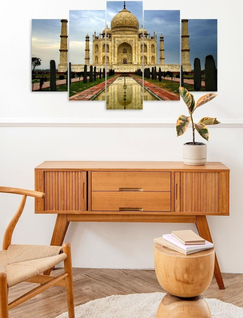 Büro Ev Ofis Dekoru için 60x100CM 5PARÇA Mdf Taç Mahal Tema Tablo