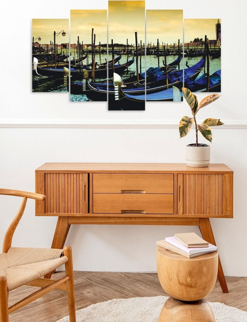 Büro Ev Ofis Dekoru için 60x100CM 5PARÇA Mdf Deniz Tema Tablo No27