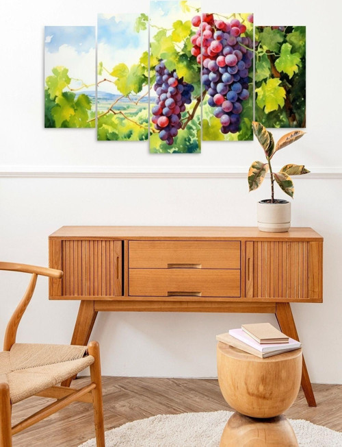 Büro Ev Ofis Dekoru için 60x100CM 5PARÇA Mdf Doğa Temalı Tablo No4