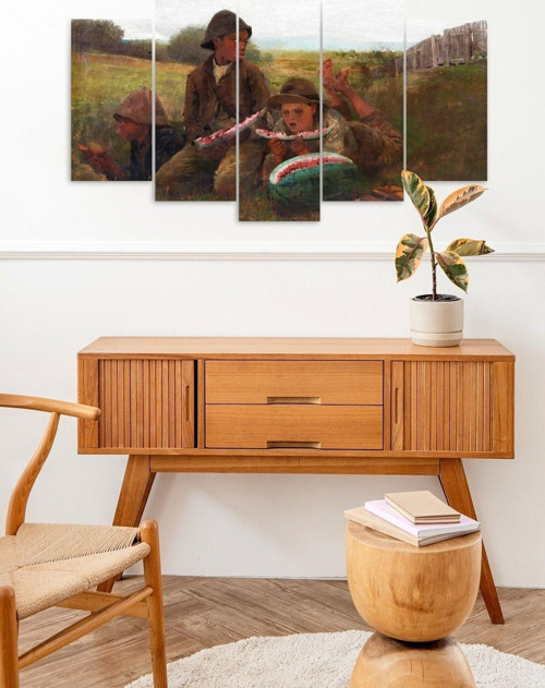 Büro Ev Ofis Dekoru için 60x100CM 5PARÇA Mdf Anonim Manzaralı Tablo No13